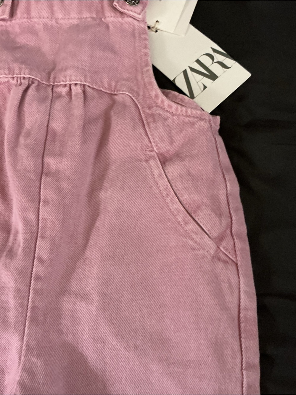 Zara Light Pink Girls' Cotton Overalls - Picture 9 of 16